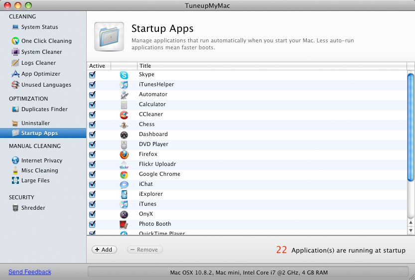 Macbook pro startup apps